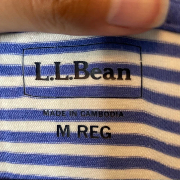 L.L. Bean blue stripe sleeveless tshirt dress size medium - Picture 5 of 9